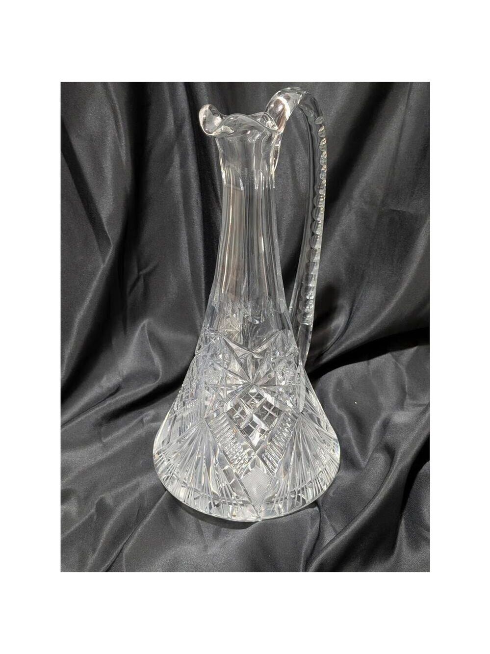Cut Lead Crystal Glass Decanter with Stopper Excellent Condition 16.5" Tall - Picture 2 of 9